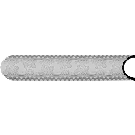 Ekena Millwork 5 1/2"H x 3"P x 94 1/2"L, (7 1/2" Repeat), Nicole Chair Rail CHA05X03NI